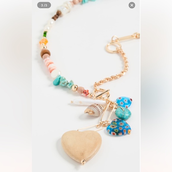 Dannijo Francesca Goldtone & Mixed Media Lariat Necklace NWT - Picture 4 of 17